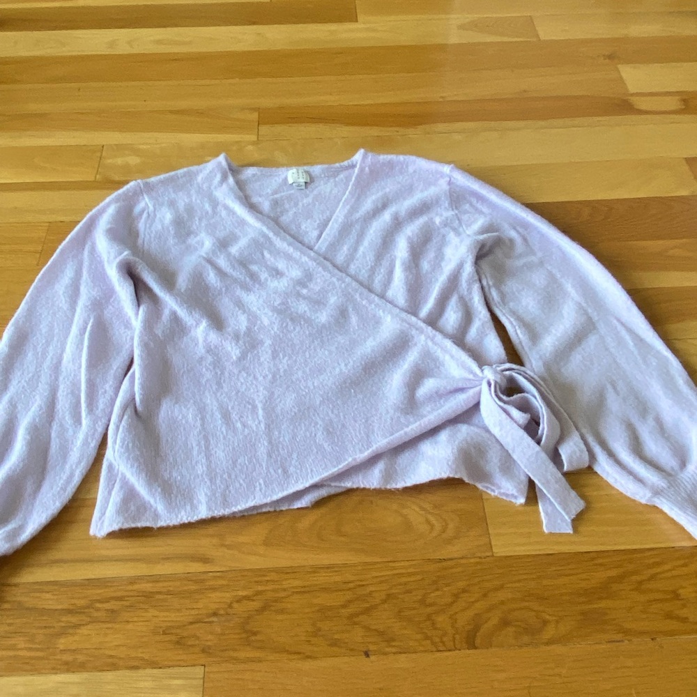 A new day lavender wrap cardigan